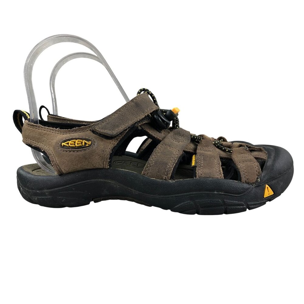 Keen Big Kids Size 4 Newport Premium Brown Leather Hook & Loop Outdoor Sandals